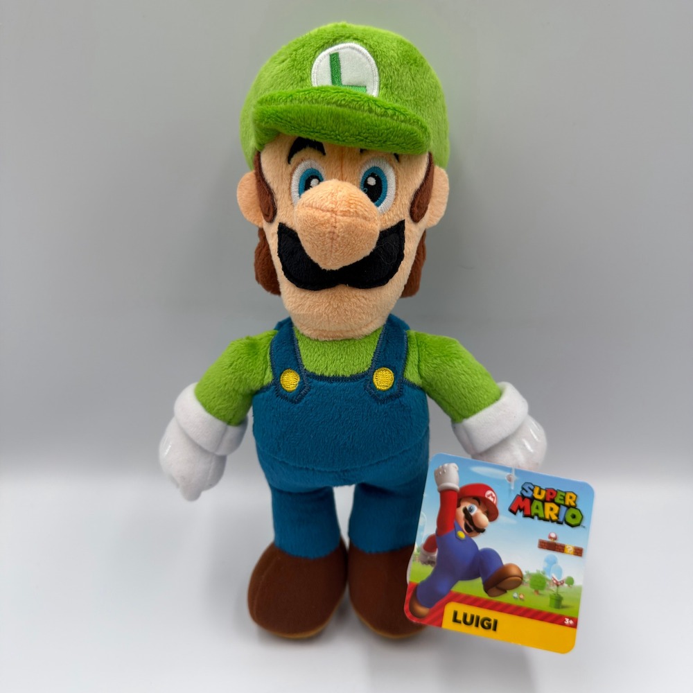 Nintendo Super Mario Luigi Plush Jakks Pacific 9 Inch Stuffed Toy NWT 40987